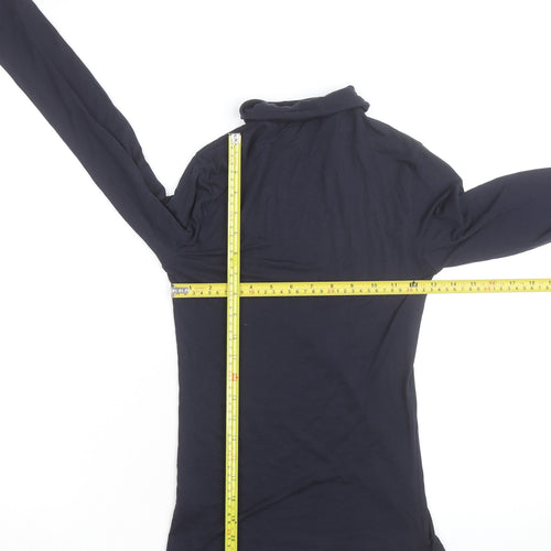 Marks and Spencer Women’s Navy Blue Heatgen Roll Neck Long Sleeve Top Size 10