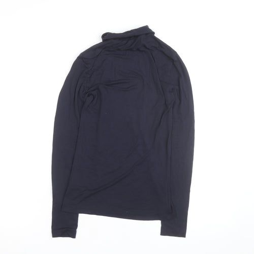 Marks and Spencer Women’s Navy Blue Heatgen Roll Neck Long Sleeve Top Size 10