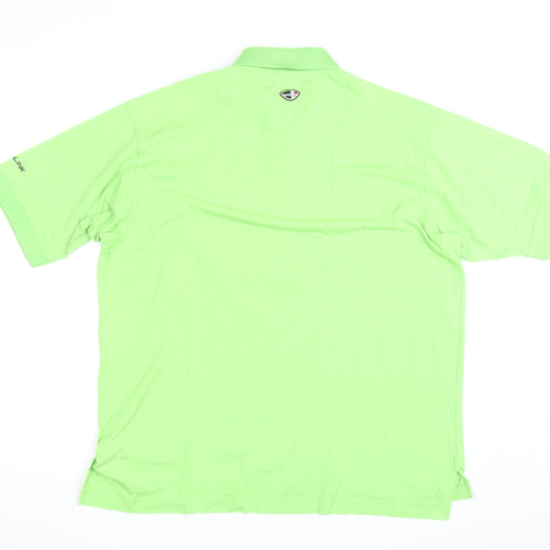 Crest Link Men's Green Lightweight Golf Polo Shirt Size L