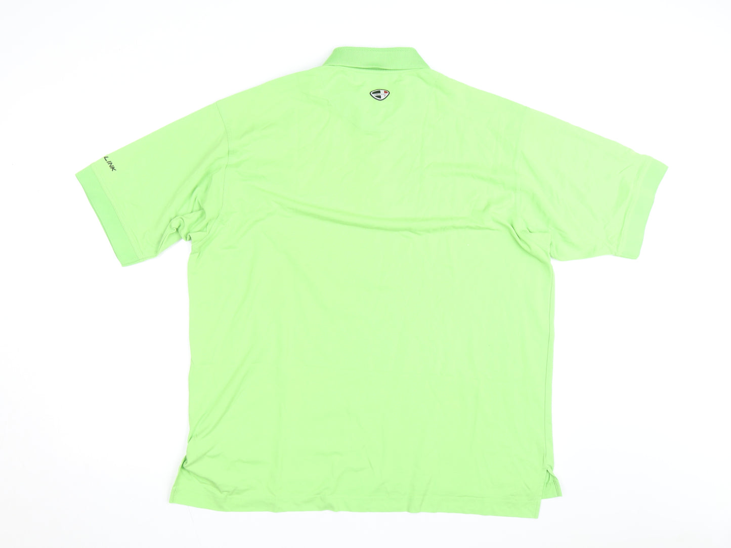 Crest Link Men's Green Lightweight Golf Polo Shirt Size L