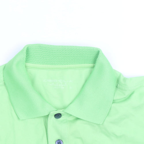Crest Link Men's Green Lightweight Golf Polo Shirt Size L