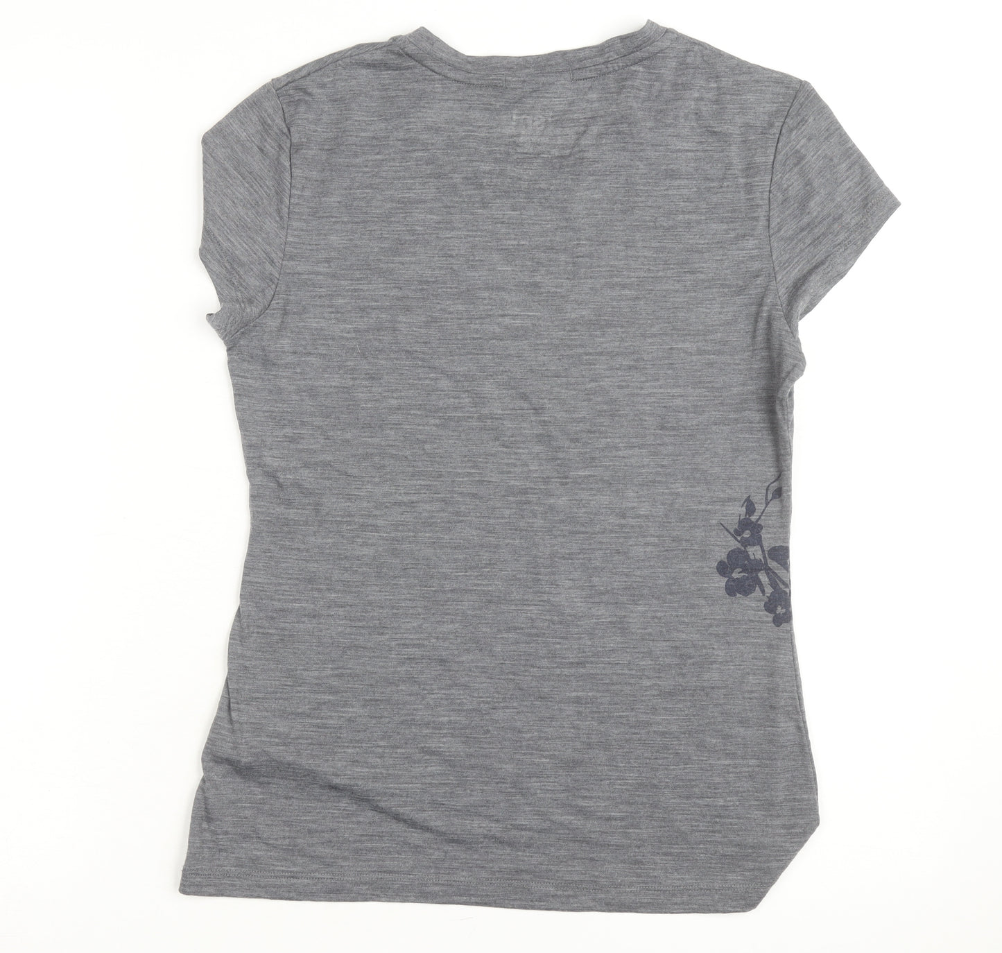 Super.Natural Women's Grey Merino Wool Blend Short Sleeve T-Shirt M