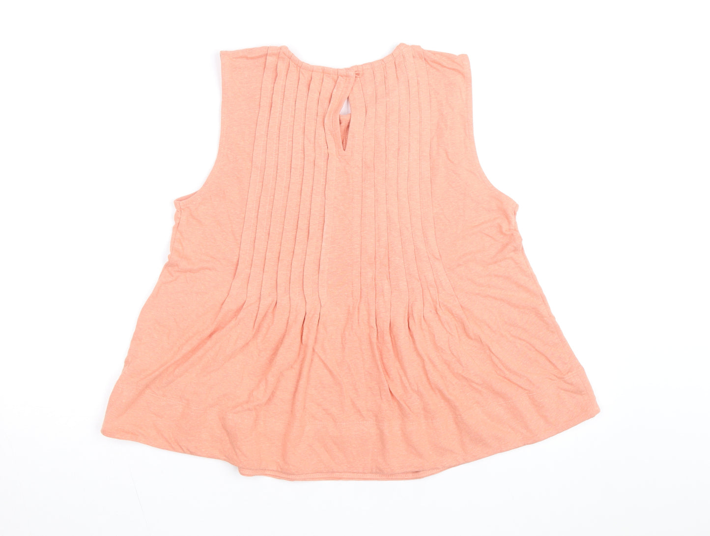 Marks and Spencer Women Pink Sleeveless Pleated Tunic Blouse Size 10