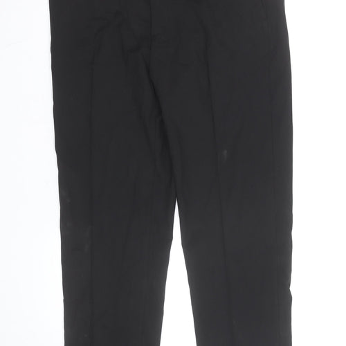 Marks and Spencer Men's Black 36R Regular Fit Dress Trousers
