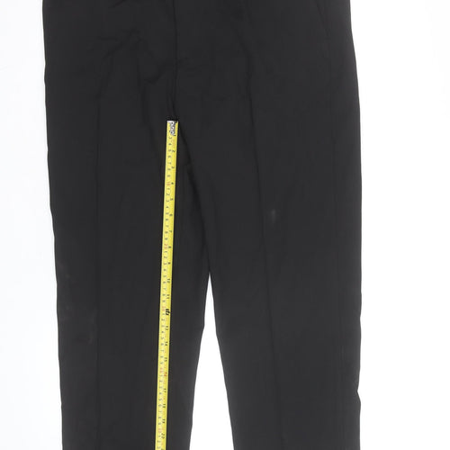 Marks and Spencer Men's Black 36R Regular Fit Dress Trousers