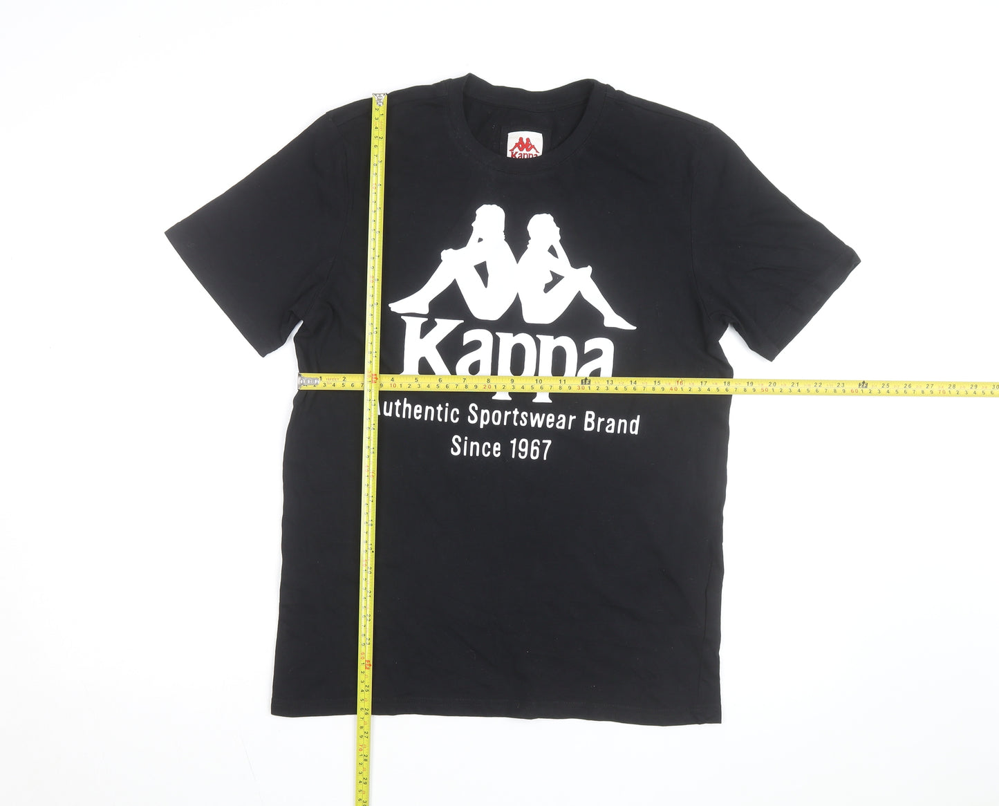 Kappa Men's Black Small Logo Sports Graphic Cotton T-Shirt