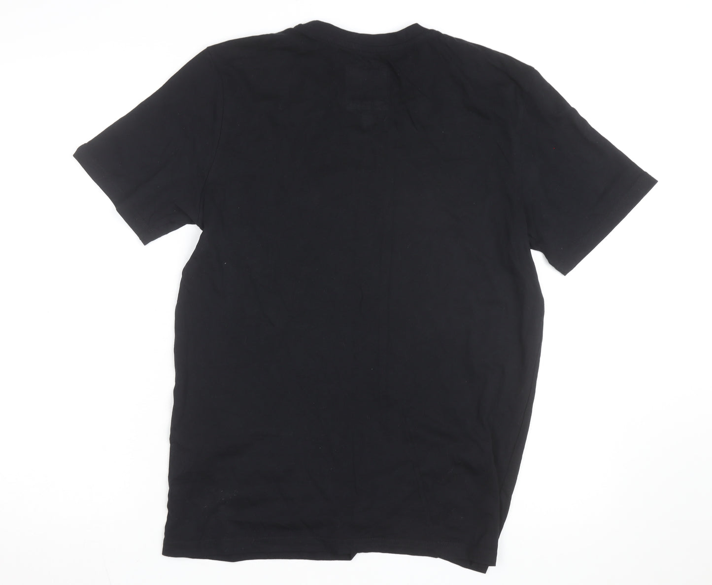 Kappa Men's Black Small Logo Sports Graphic Cotton T-Shirt