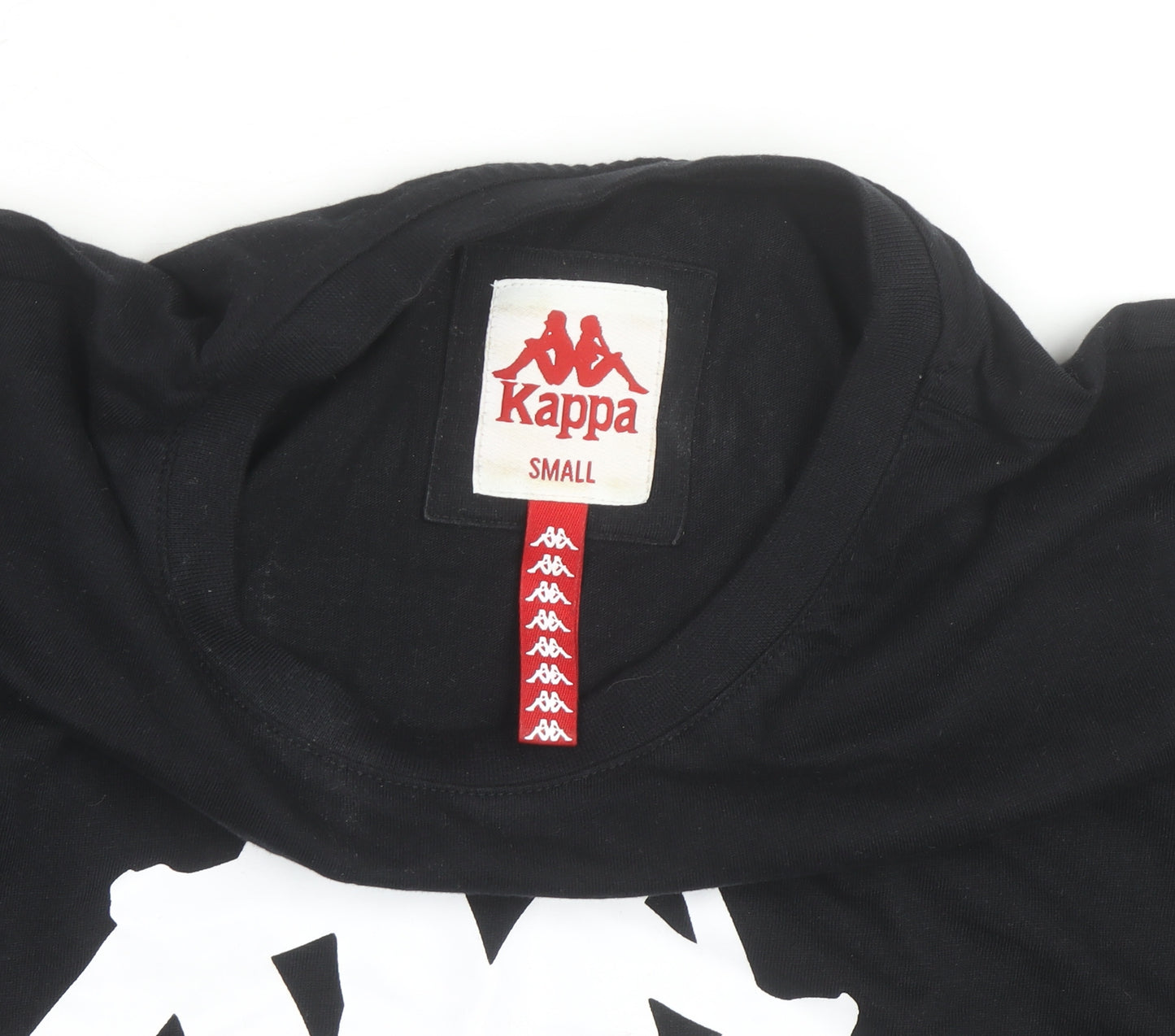 Kappa Men's Black Small Logo Sports Graphic Cotton T-Shirt