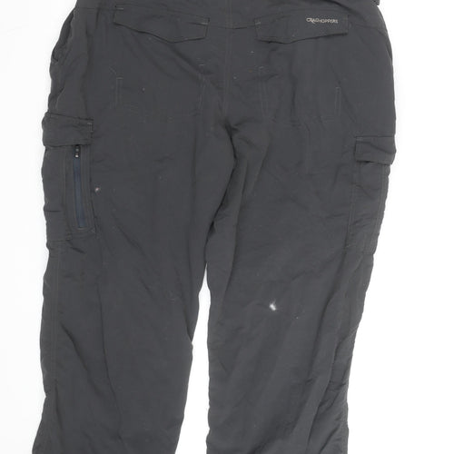 Craghoppers Men's Black 40R Cargo Trousers Lightweight Travel Pants