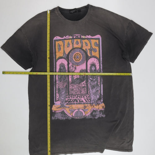 The Doors Men’s Black Graphic Band T-Shirt XL Rock Cotton Retro