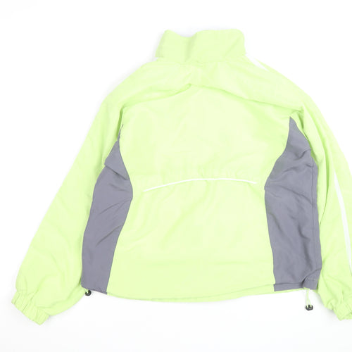 Wilson Men's Green Grey Full Zip Windbreaker Jacket Size L Polyester