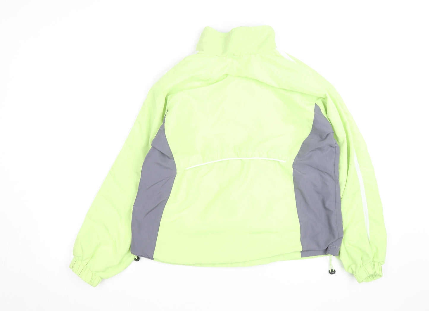 Wilson Men's Green Grey Full Zip Windbreaker Jacket Size L Polyester