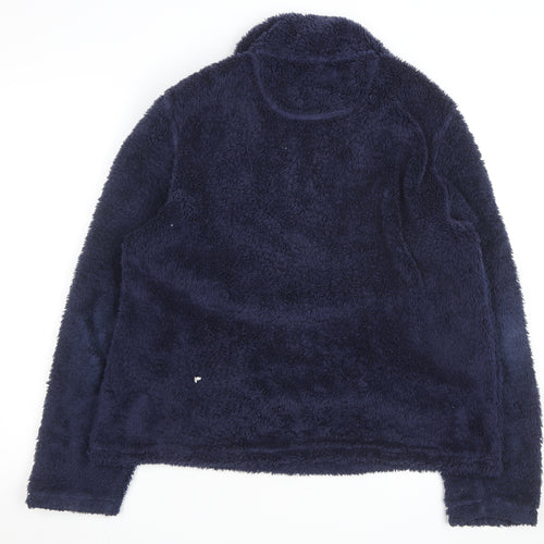 Gelert Women Navy Fleece Pullover Hoodie Size 14 Half Zip Warm Outdoor Top
