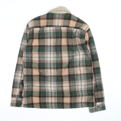Percival Men's Green Check Sherpa Lined Flannel Jacket L