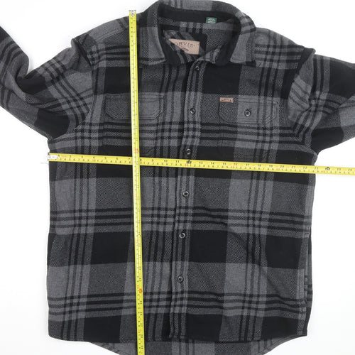 Orvis Men's Grey Check Flannel Shirt Jacket Size L