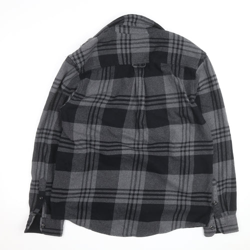 Orvis Men's Grey Check Flannel Shirt Jacket Size L