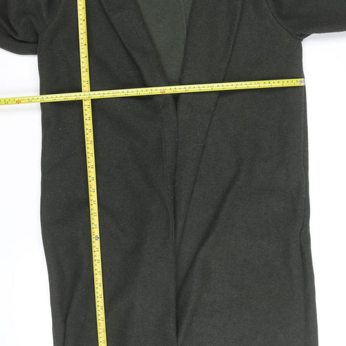 Zara Men’s Green Wool Blend Long Overcoat Size L