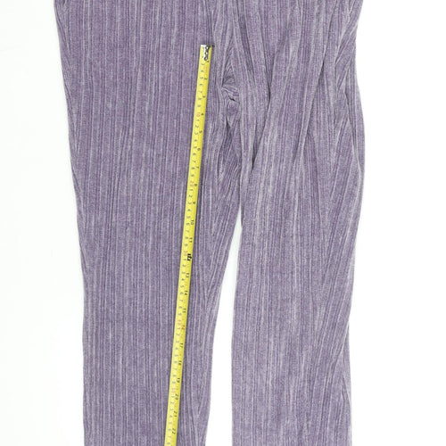 La Redoute Women’s Purple Velour Jogger Trousers L
