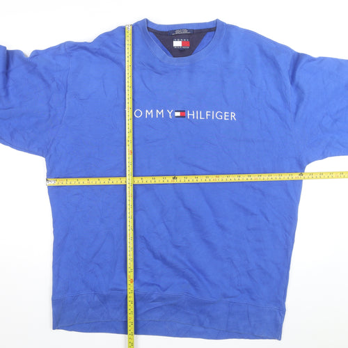 Tommy Hilfiger Men's Blue Logo Pullover Sweatshirt Size L