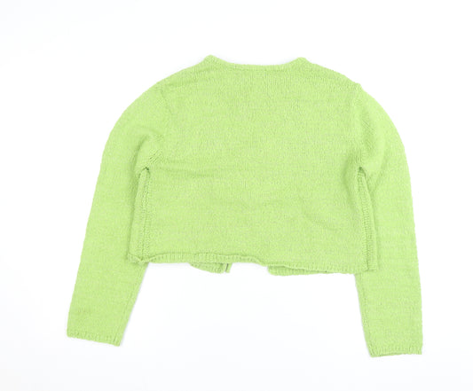 Marks and Spencer Women's Green Knit Tie Cardigan Medium