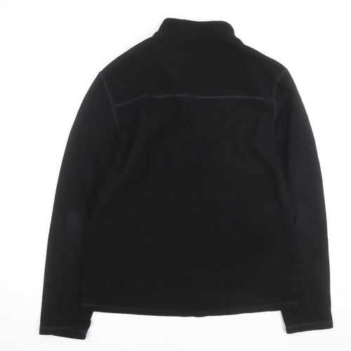 Quechua Men's Black Fleece 1/2 Zip Sweatshirt L Outdoor Hiking Pullover