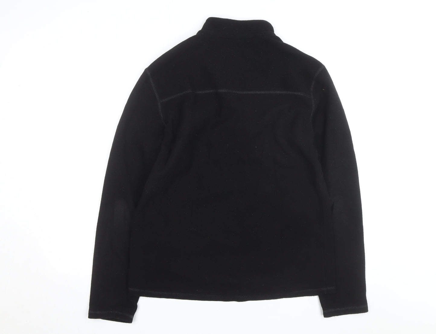 Quechua Men's Black Fleece 1/2 Zip Sweatshirt L Outdoor Hiking Pullover