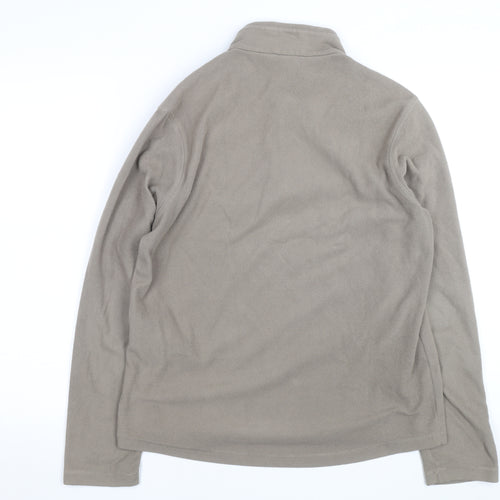 Quechua Men's Beige Fleece 1/2 Zip Pullover Sweatshirt L