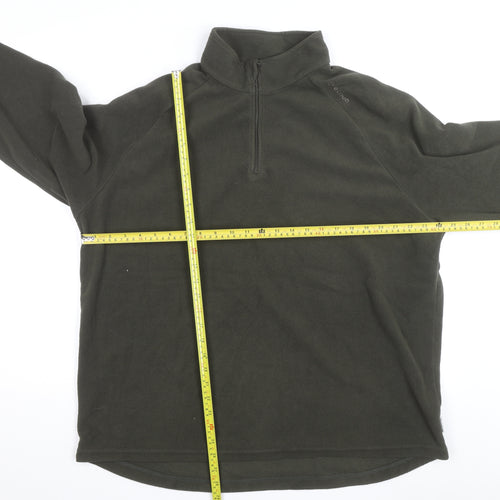 Quechua Men’s Green 2XL Fleece 1/4 Zip Pullover Sweatshirt