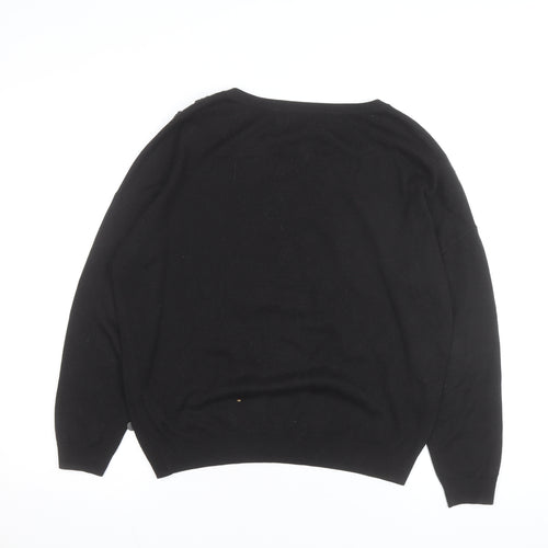 Tom Tailor Denim Women's Black Sequin Knit Jumper Size S