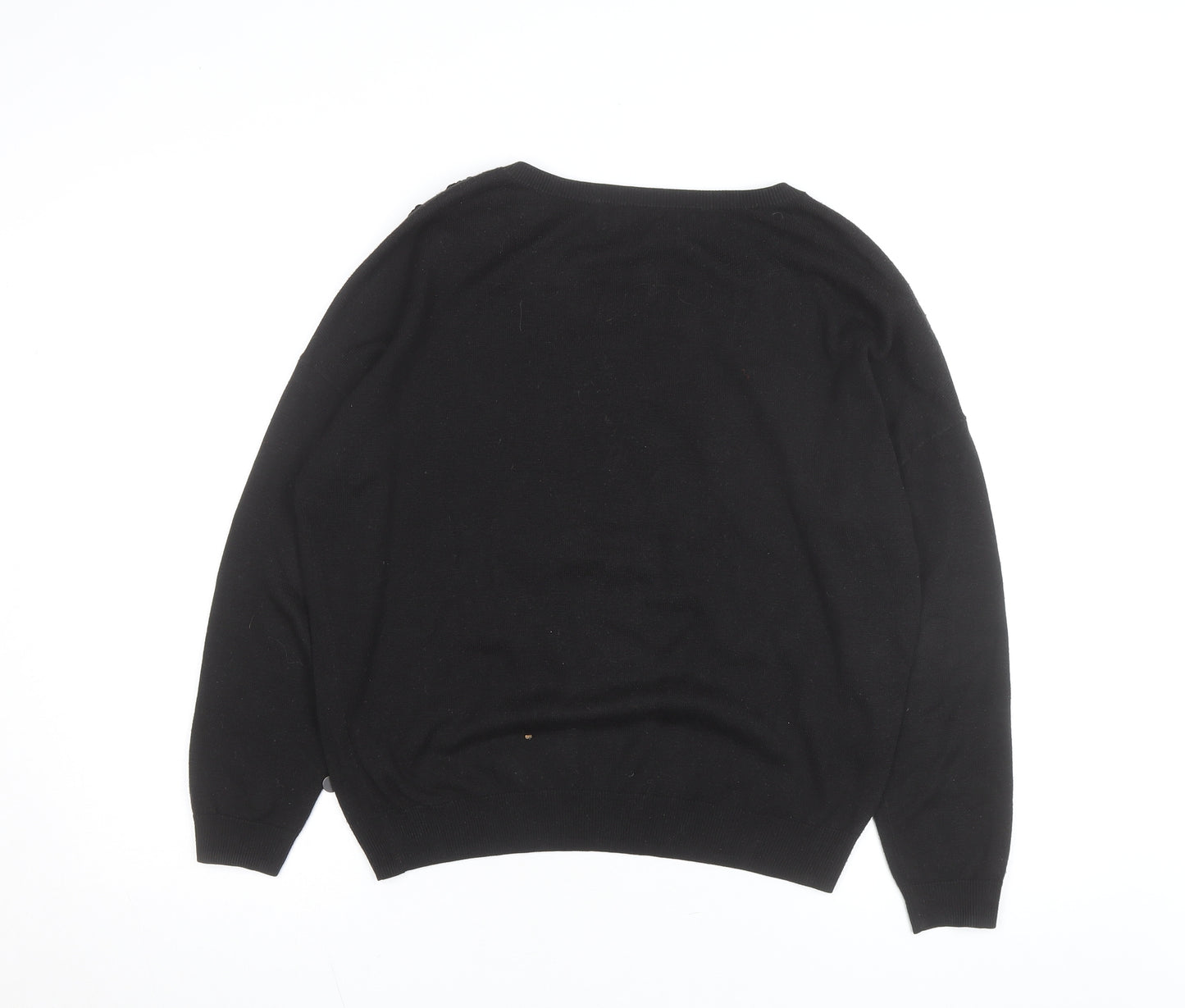 Tom Tailor Denim Women's Black Sequin Knit Jumper Size S