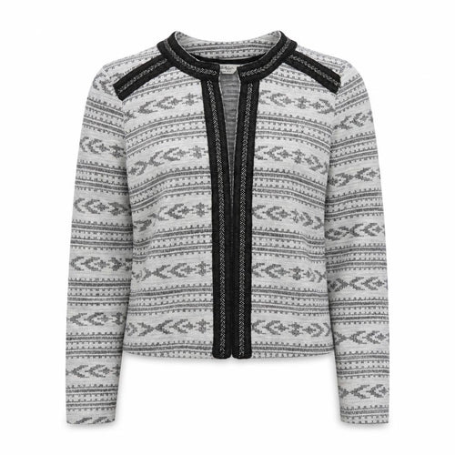 Miss Selfridge Women Grey Beaded Knit Cardigan Size 8