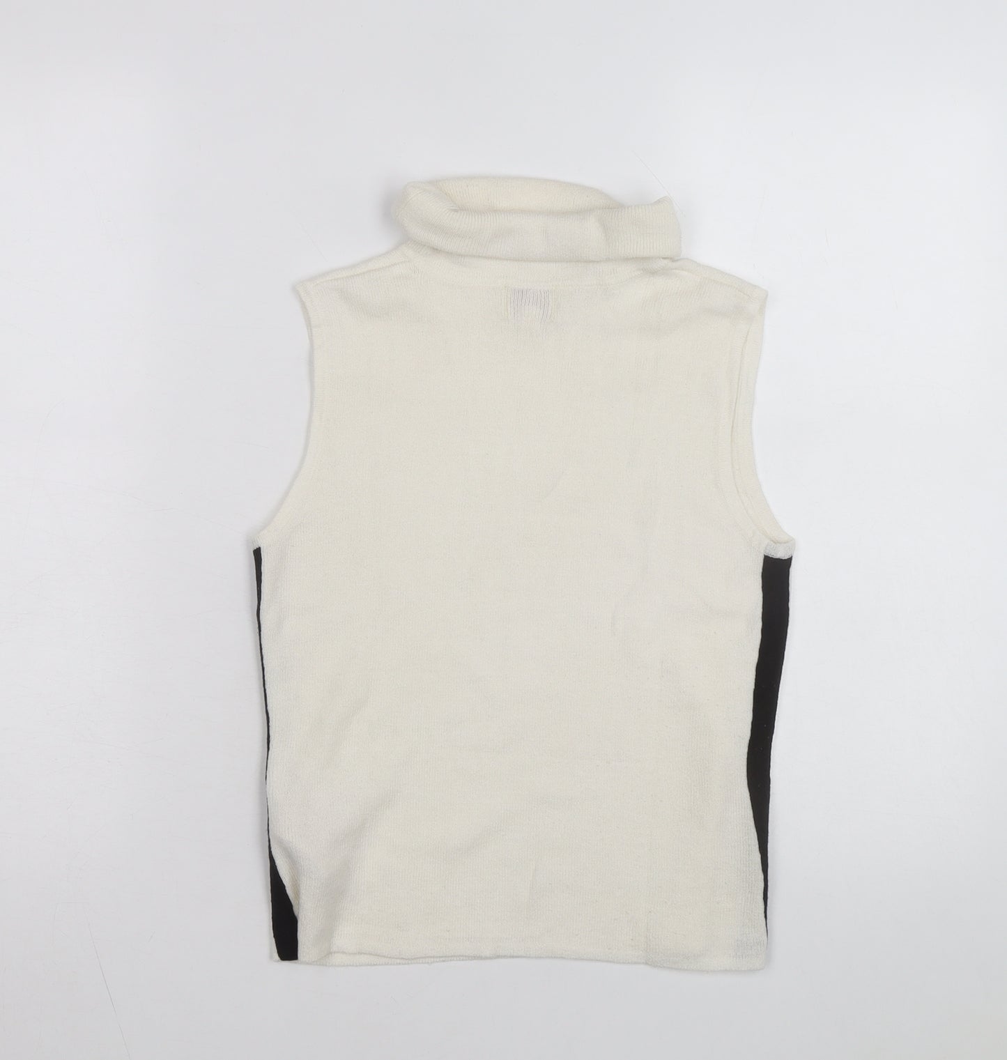 Cleo Petites Womens Ivory Sleeveless Roll Neck Knit Jumper S