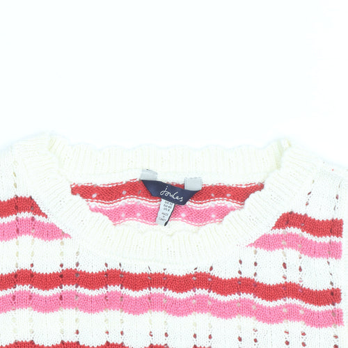 Joules Womens Multicoloured Striped Sleeveless Knit Vest Size 12