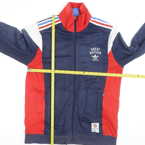Adidas Mens Great Britain Track Jacket Navy Red White Size L