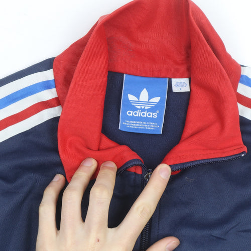 Adidas Mens Great Britain Track Jacket Navy Red White Size L