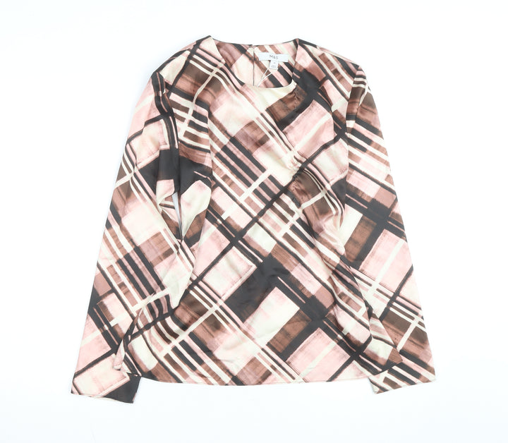 Marks and Spencer Women’s Multicoloured Check Tunic Blouse Size 10