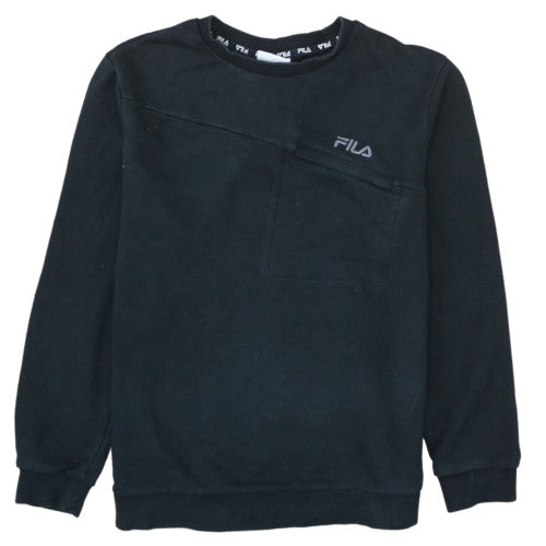 Fila Men's Black Crew Neck Pullover Sweatshirt M