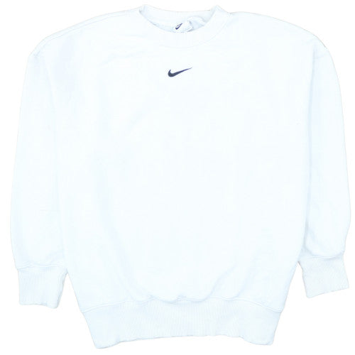 Nike Men's White Pullover Crew Neck Fleece Sweatshirt Size L