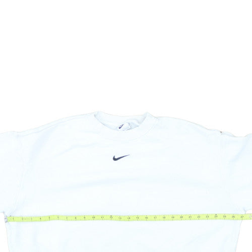 Nike Men's White Pullover Crew Neck Fleece Sweatshirt Size L