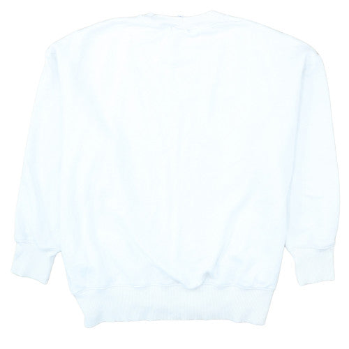 Nike Men's White Pullover Crew Neck Fleece Sweatshirt Size L