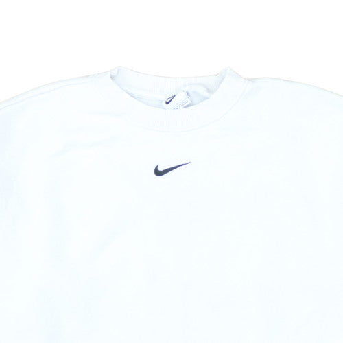 Nike Men's White Pullover Crew Neck Fleece Sweatshirt Size L