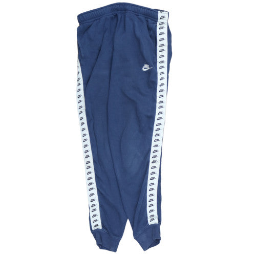 Nike Men's Blue Jogger Trousers M Side Stripe Fleece Activewear