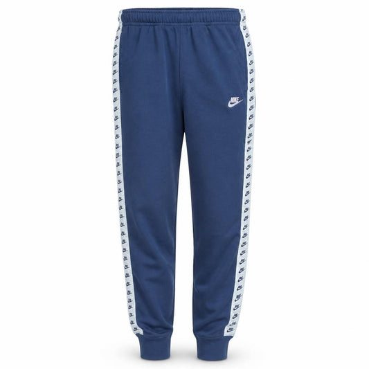 Nike Men's Blue Jogger Trousers M Side Stripe Fleece Activewear