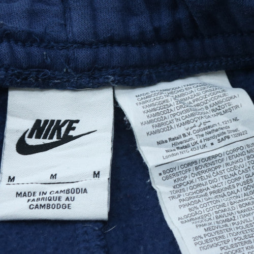 Nike Men's Blue Jogger Trousers M Side Stripe Fleece Activewear