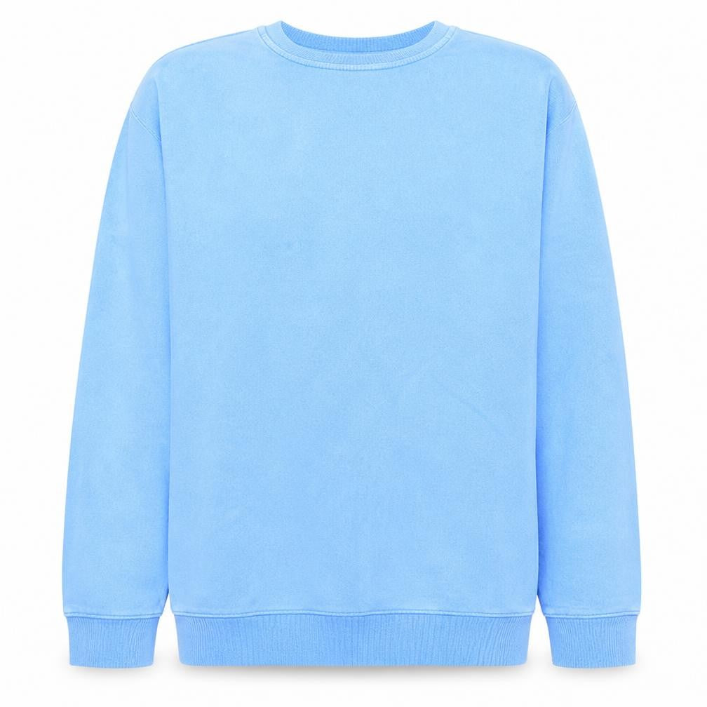 Front view of Tommy Hilfiger Men Blue XL Crew Neck Cotton Sweatshirt