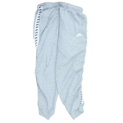 Nike Men's Grey Jogger Sweatpants M Elastic Waist Side Stripe