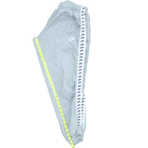 Nike Men's Grey Jogger Sweatpants M Elastic Waist Side Stripe