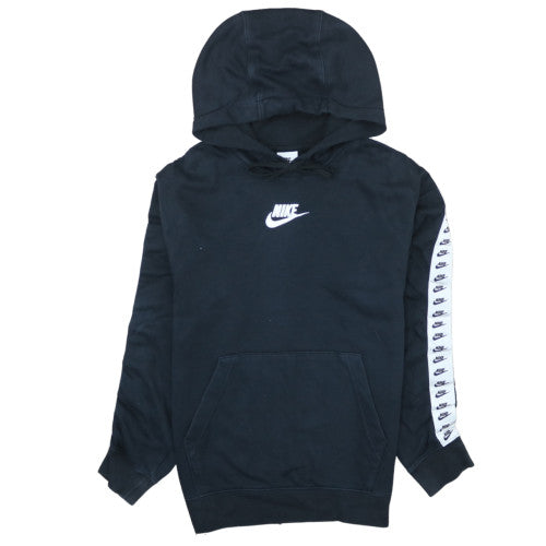 Nike Men's Black XS Pullover Hoodie with Logo Sleeves Sports Fleece