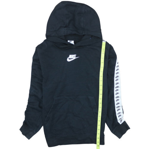Nike Men's Black XS Pullover Hoodie with Logo Sleeves Sports Fleece