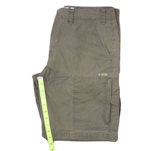 Fjällräven Mens Green Cargo Shorts M 32in Outdoor Travel Style